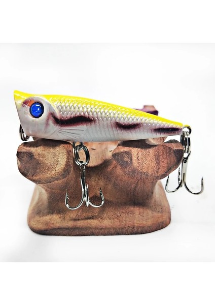 No.3 Tarzı Poetryyı Mini Popper Sert Cazibesi Topwater Popper Balık Yemi G Plastik Jerkbait Yapay Wobblers Swimbait Olta Takımı (Yurt Dışından)