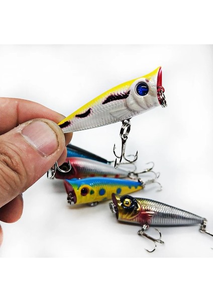 No.3 Tarzı Poetryyı Mini Popper Sert Cazibesi Topwater Popper Balık Yemi G Plastik Jerkbait Yapay Wobblers Swimbait Olta Takımı (Yurt Dışından) fiyatları