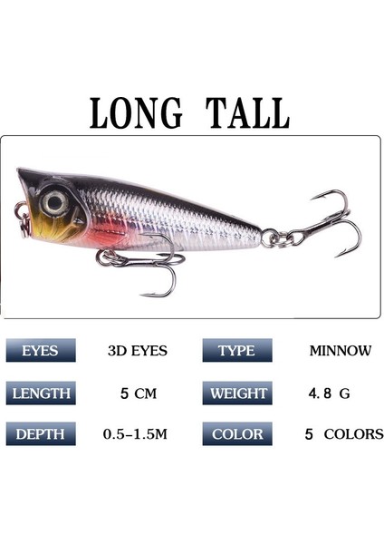 No.3 Tarzı Poetryyı Mini Popper Sert Cazibesi Topwater Popper Balık Yemi G Plastik Jerkbait Yapay Wobblers Swimbait Olta Takımı (Yurt Dışından) modelleri