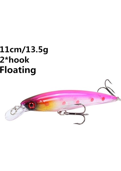 No.13 Tarzı Minnow Balıkçılık Cazibesi 11CM 7.5cm Batan Wobblers Pesca Yapay Sert Yem 3 Kanca Crankbait Bas Sazan Lures Olta Takımı (Yurt Dışından)