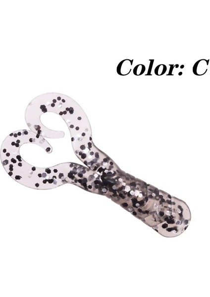 C Stili Licone Solucan Yumuşak Yemler Jig Wobblers 4cm 0.7g Turna Bas Sazan Olta Takımı Cazip Karides Koku Tuz Yapay Yemler (Yurt Dışından)