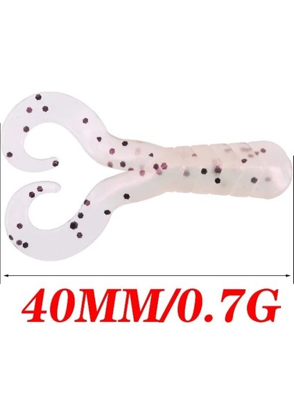 C Stili Licone Solucan Yumuşak Yemler Jig Wobblers 4cm 0.7g Turna Bas Sazan Olta Takımı Cazip Karides Koku Tuz Yapay Yemler (Yurt Dışından)
