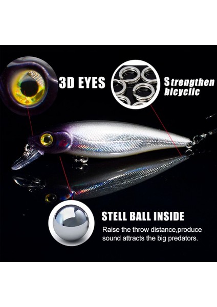 C Stili Mıknatıs Yüzen Minnow Bait 0.32OZ.34IN Balıkçılık Yemleri Alabalık Crankbaits Uzun Döküm Balıkçılık Lureatfish Carpbait Lures (Yurt Dışından) fırsatları