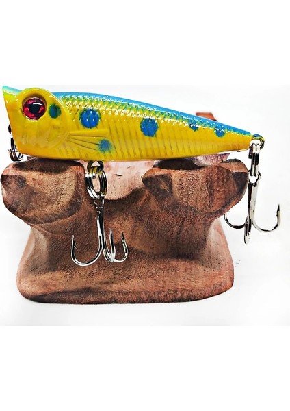 No.5 Tarzı Poetryyı Mini Popper Sert Cazibesi Topwater Popper Balık Yemi G Plastik Jerkbait Yapay Wobblers Swimbait Olta Takımı (Yurt Dışından)