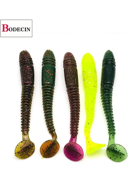 Karışık Renkli 5 Adet Tarzı Yumuşak Silikon Cazibesi Kauçuk Solucan Grubs T Kuyruk Balıkçılık Yemleri Için Yapay Sahte Yem Takım Elbise Shad Wobblers Tuz Kokusu Swimbait (Yurt Dışından)