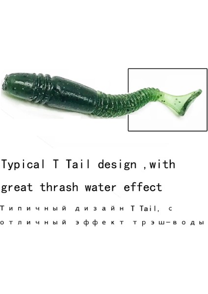 Karışık Renkli 5 Adet Tarzı Yumuşak Silikon Cazibesi Kauçuk Solucan Grubs T Kuyruk Balıkçılık Yemleri Için Yapay Sahte Yem Takım Elbise Shad Wobblers Tuz Kokusu Swimbait (Yurt Dışından) fırsatları