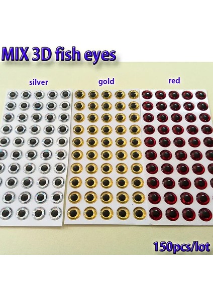 6mm 150 Adet Stili Karıştırın Ix Balıkçılık Cazibesi Gözler Uçar Balık Gözleri Uçar Bağlama Malzemesi, Cazibesi Yemler Gümüş + Altın + Kırmızı Karışımı Toatl Lotu Yapar (Yurt Dışından) fiyatları