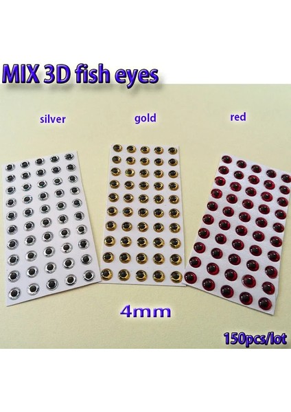 6mm 150 Adet Stili Karıştırın Ix Balıkçılık Cazibesi Gözler Uçar Balık Gözleri Uçar Bağlama Malzemesi, Cazibesi Yemler Gümüş + Altın + Kırmızı Karışımı Toatl Lotu Yapar (Yurt Dışından) modelleri