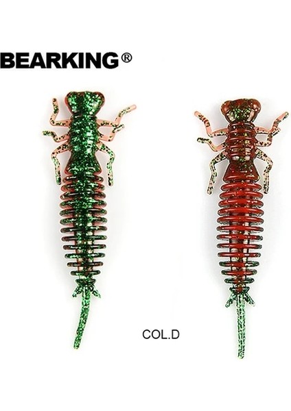 Soğuk Stil 62MM 8 Adet Bearkıng Larva Yumuşak Yemler Balıkçılık Yapay Yemler Silikon Bas Pike Minnow Swimbait Jig Plastik Yemler Solucan (Yurt Dışından)