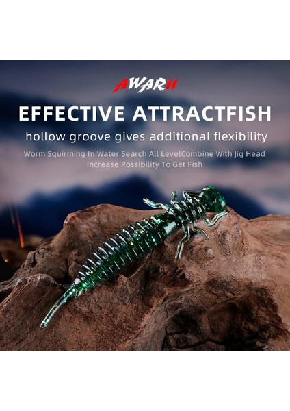 Soğuk Stil 62MM 8 Adet Bearkıng Larva Yumuşak Yemler Balıkçılık Yapay Yemler Silikon Bas Pike Minnow Swimbait Jig Plastik Yemler Solucan (Yurt Dışından)
