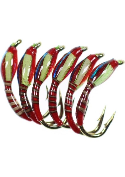 Tlg Shop 10 Adet YK0184 Tarzı 6 Adet Balıkçılık Lures Sinek Geyik Saç Böceği Alabalık Sinek Balıkçılık Sinek Yemi #12 Yünlü Solucan Kahverengi Caddis Perisi Balıkçılık Cazibesi (Yurt Dışından)