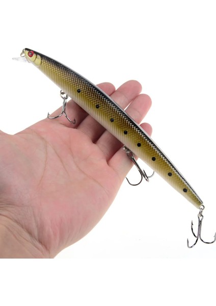 No.8 Stili 1 Adet Büyük Crankbait Minnow Balıkçılık Cazibesi Yüzer Sert Baitg Yapay Yem Balıkçılık Wobblers Yüzme Sazan Olta Takımı (Yurt Dışından)