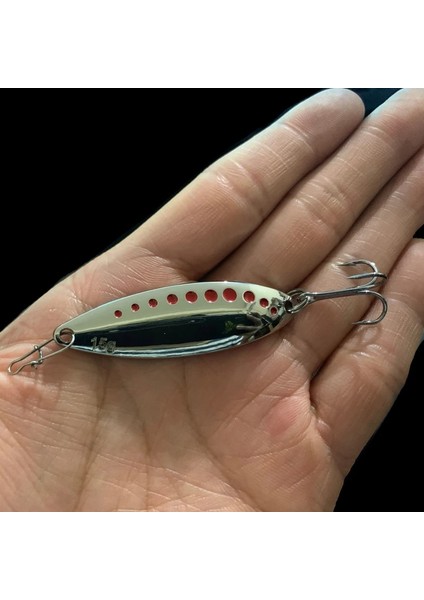 15G 6cm Gümüş Tarzı 1 Adet Metal Er Kaşık Alabalık Balıkçılık Cazibesi Sert Yem Sequins Gürültü Madeni Pul Yapay Yem Küçük Sert Sequer (Yurt Dışından)