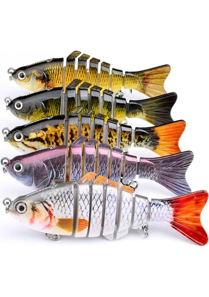 No.8 Stili 1 Adet Balıkçılık Cazibesi Çok Bölümlü Wobblers Pike Sert Baitg Yapay Minnow Crankbait Trolling Levrek Sazan Olta Takımı (Yurt Dışından) fırsatları