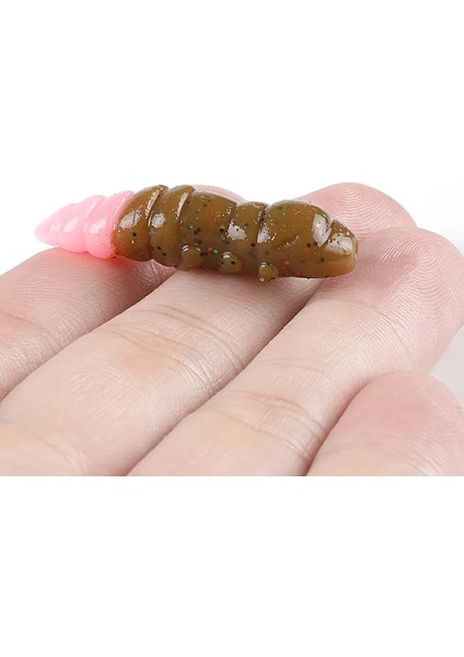 V Tarzı 38MM 18 Adet 1.77G Süper Kıta Pupa Yumuşak Yemler Yumuşak Plastik Yemler Larva Yüzen Tatlı Su Mayoları Silikon Yumuşak Yem Solucan (Yurt Dışından) modelleri