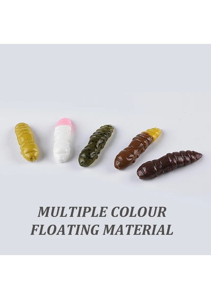 V Tarzı 38MM 18 Adet 1.77G Süper Kıta Pupa Yumuşak Yemler Yumuşak Plastik Yemler Larva Yüzen Tatlı Su Mayoları Silikon Yumuşak Yem Solucan (Yurt Dışından) fırsatları