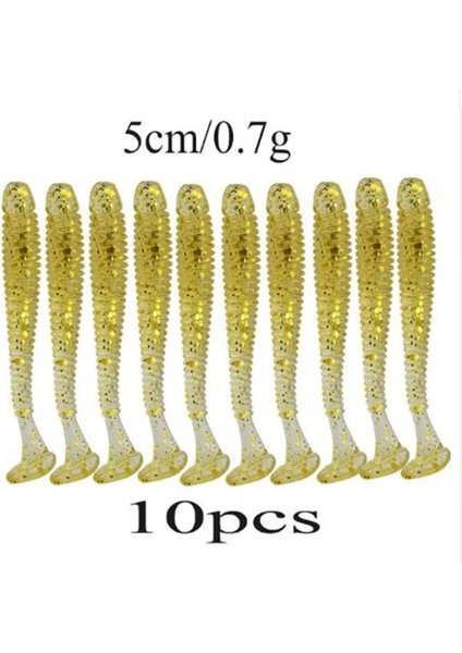 J Tarzı Kolay Parlatıcı Silikon Solucanlar Yumuşak Yemler 5cm 0.7g Jig Wobblers Balıkçılık Lures Yapay Swimbaits Bas Sazan Mücadelesi Için (Yurt Dışından)