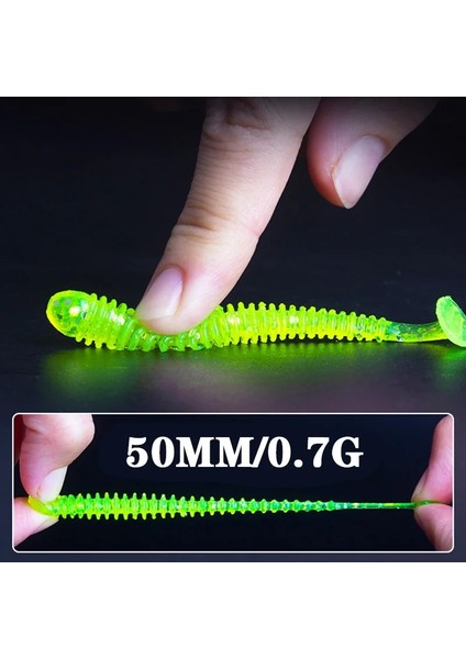 J Tarzı Kolay Parlatıcı Silikon Solucanlar Yumuşak Yemler 5cm 0.7g Jig Wobblers Balıkçılık Lures Yapay Swimbaits Bas Sazan Mücadelesi Için (Yurt Dışından) modelleri