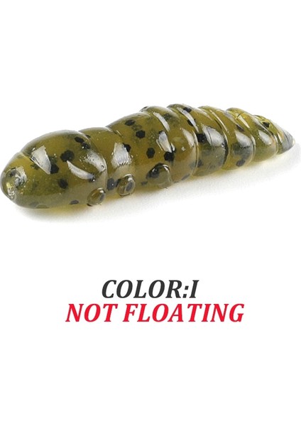 Ben Stil 38MM 18 Adet 1.77G Süper Kıta Pupa Yumuşak Yemler Yumuşak Plastik Yemler Larva Yüzen Tatlı Su Mayoları Silikon Yumuşak Yem Solucan (Yurt Dışından)