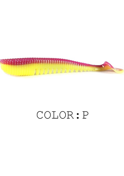 P Stili 95MM 5 Adet Upercontinent Balıkçılık Lures Yumuşak Cazibesi Suni Yem Predator Turna ve Pike Için Mücadele (Yurt Dışından)