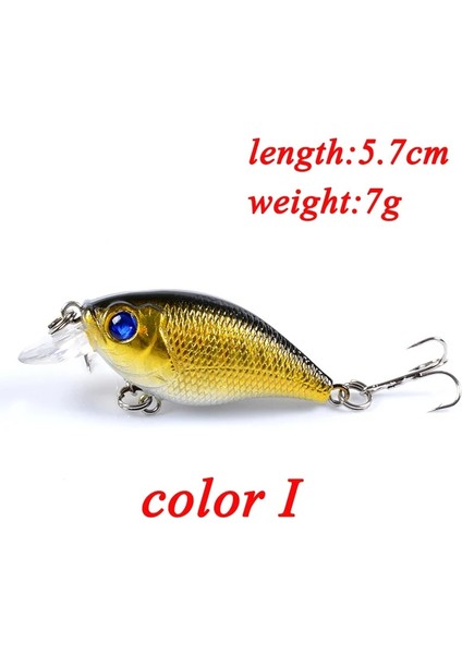 No.9 Tarzı 1 Adet Wobblers Li Crankbait Simülasyon Balıkçılık Cazibesi 5.7 cm 7g Jerkbait Yüzen Sert Yem Bas Sazan Pesca Olta Takımı (Yurt Dışından)