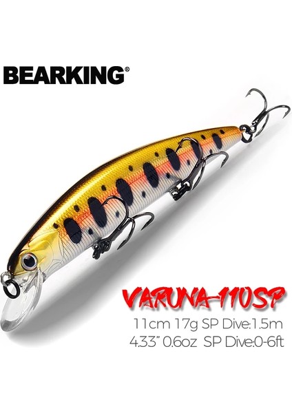 Bir Stil Bearking 11CM 17G Dalış Süper Ağırlık Sistemi Uzun Döküm Sp Minnow Yeni Model Balıkçılık Sert Yem Si Sallananları Cezbeder (Yurt Dışından) fiyatları