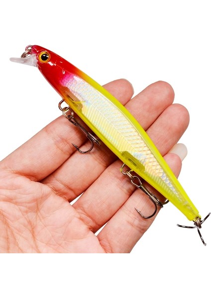 Ben Stil 1 Adet Lazer Wobbler Balıkçılık Lures Minnow Sert Yapay Yem 11 cm 12G Crankbait Sazan Çizgili Bas Pesca Olta Takımı Cazibesi (Yurt Dışından)