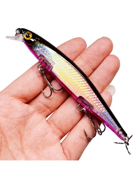Ben Stil 1 Adet Lazer Wobbler Balıkçılık Lures Minnow Sert Yapay Yem 11 cm 12G Crankbait Sazan Çizgili Bas Pesca Olta Takımı Cazibesi (Yurt Dışından) fiyatları