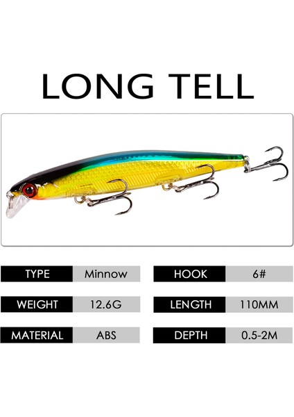Ben Stil 1 Adet Lazer Wobbler Balıkçılık Lures Minnow Sert Yapay Yem 11 cm 12G Crankbait Sazan Çizgili Bas Pesca Olta Takımı Cazibesi (Yurt Dışından) modelleri