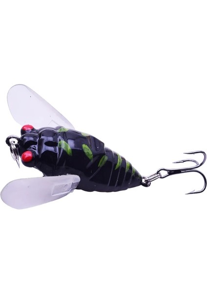 B Tarzı Esca Biyonik Böcek Popper Balıkçılık Lures 5cm 6g Simülasyon Ağustosböceği Kanadı Topwater Wobbler Yapay Sert Yem Crankbaits (Yurt Dışından)