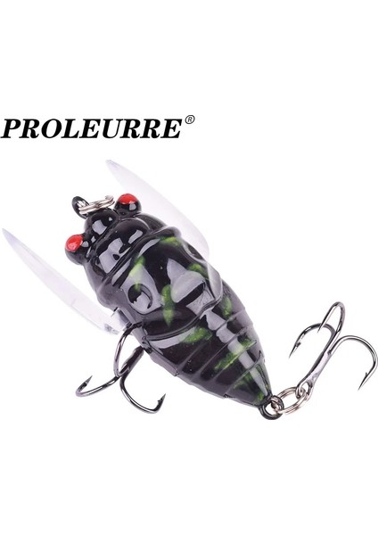 B Tarzı Esca Biyonik Böcek Popper Balıkçılık Lures 5cm 6g Simülasyon Ağustosböceği Kanadı Topwater Wobbler Yapay Sert Yem Crankbaits (Yurt Dışından) fiyatları