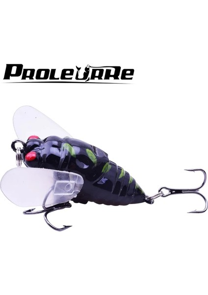 B Tarzı Esca Biyonik Böcek Popper Balıkçılık Lures 5cm 6g Simülasyon Ağustosböceği Kanadı Topwater Wobbler Yapay Sert Yem Crankbaits (Yurt Dışından) modelleri