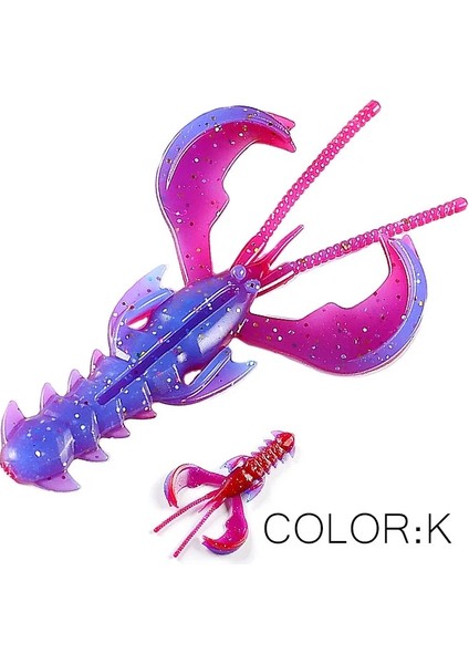 K Tarzı 65MM 10 Adet 1.36G Supercontinent Crazy Istakoz Yumuşak Plastik Cazibesi Balıkçılık Yemleri Cazip Karides Kokulu Tuz Wobbler (Yurt Dışından)