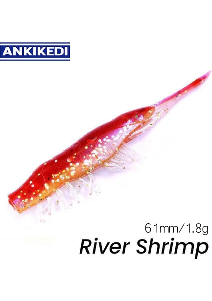 Siyah Stil 60MM 1.8g 10 Adet Ankıkedı Yumuşak Silikon Yem, Karides Sazan Levrek, Pike Balıkçılık Cazibesi Gamba Gambas Gambita Cazibesi, Deniz Solucan Swimbait Kaya Balıkçılığı (Yurt Dışından)