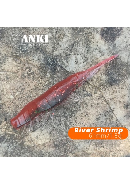 Siyah Stil 60MM 1.8g 10 Adet Ankıkedı Yumuşak Silikon Yem, Karides Sazan Levrek, Pike Balıkçılık Cazibesi Gamba Gambas Gambita Cazibesi, Deniz Solucan Swimbait Kaya Balıkçılığı (Yurt Dışından)