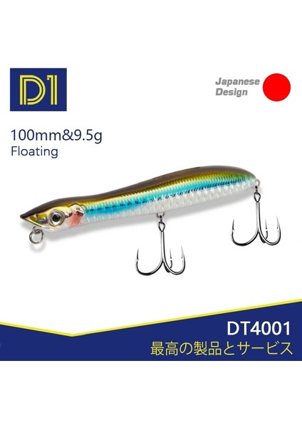 No.7 Tarzı 140MM D1 Popper ve Kalem Balıkçılık Yemleri Yılan Kafası Yüzen Wobblers G Yüksek Li Yapay Sert Yem D (Yurt Dışından)