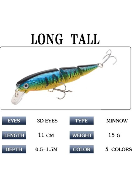 No.1 Tarzı 1 Adet Wobblers Balıkçılık Cazibesi Çok Bölümlü Sert Baitg Yapay Yem Minnow Cazibesi Crankbait Levrek Sazan Olta Takımı Cazibesi (Yurt Dışından) fırsatları