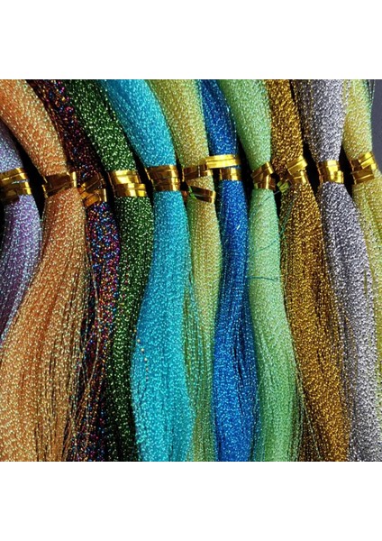 7 Açık Mavi Tarzı 10 Parça Demetler Fly Fishing Bağlama Trands cm Flashabou Holografik Tinsel Kristal Flaş Ip Jig Kanca Cazibesi (Yurt Dışından) indirimleri