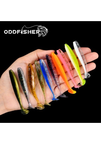 Haki Stili 5cm Veya 5.5cm 10 Adet Et Balıkçılık Yumuşak Cazibesi Turna Levrek Deniz Silikon Yem Bass Swimbait Wobblers Yapay Shad Alabalık Tuz Solucan Kış 50MM (Yurt Dışından)