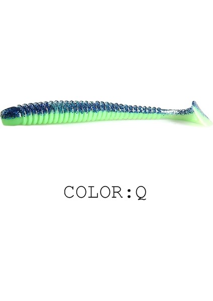 Q Stili 80MM 10 Adet Süper Kıta Salıncak Darbe Halka Shad Balıkçılık Cazibesi Yapay Pesca Leurre Çorbası Balıkçılık Cazibesi (Yurt Dışından)