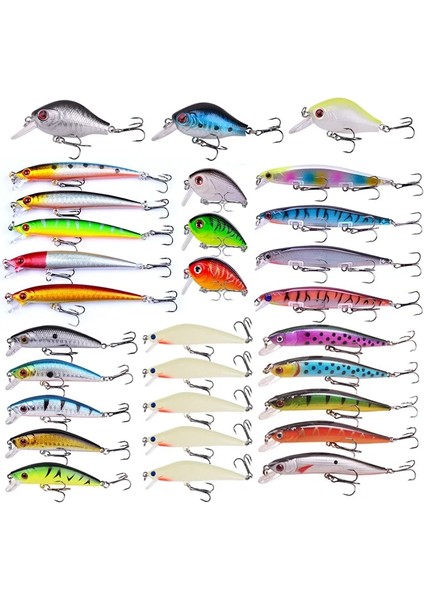 6 Adet 45MM 7.5g Tarzı Proleurre Yüce Karışık Balıkçılık Cazibesi Kitleri Wobbler Crankbait Swimbait Minnow Sert Baiters Sazan Yem Seti Olta Takımı (Yurt Dışından) fiyatları
