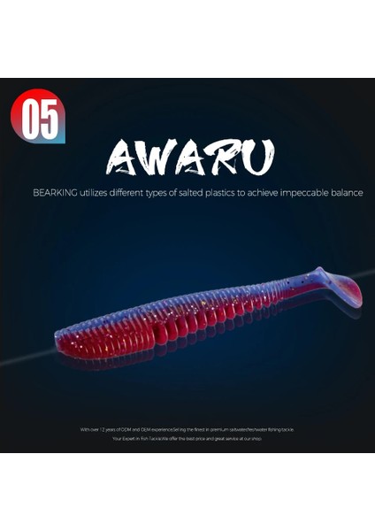 Col.f Stili 95MM 5 Adet Bearkıng Awaru Balıkçılık Yemleri 5cm 8cm 9.5cm 11CM Yapay Yemler Wobblers Yumuşak Yemler Shad Sazan Silikon Yumuşak Yemler Mücadele (Yurt Dışından) fırsatları