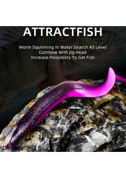 K Tarzı 200MM 3 Adet Bearkıng Yılan Balığı Yumuşak Yemler 20CM 15CM Yapay Yemler Balıkçılık Solucan Silikon Bas Pike Minnow Swimbait Jig Plastik Yemler (Yurt Dışından) indirimleri