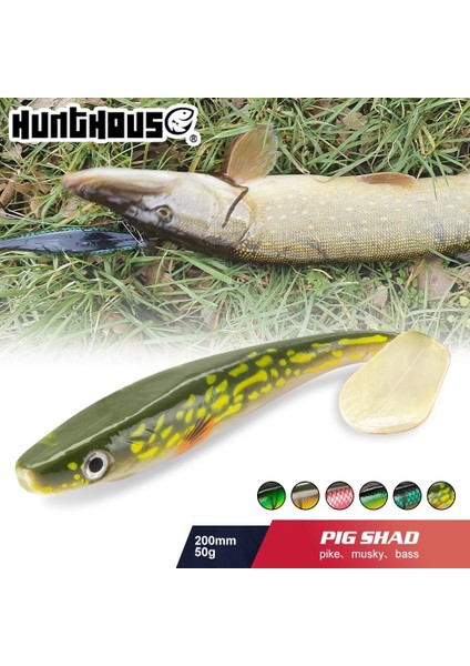 No.11 Stili 200MM 50G Cazibesi2 Adet Hunthouse Pro Domuz Tirsi Balığı Pike Cazibesi G Boya Baskı Cazibesi Kürek Kuyruk Tirsi Balığı Silikon Çorbası Leurre Doğal Misk (Yurt Dışından) fiyatları
