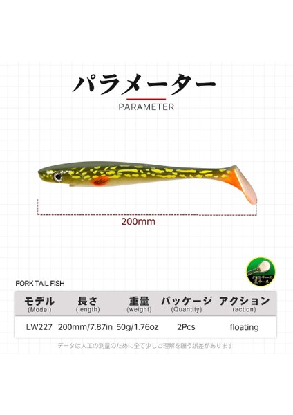 No.11 Stili 200MM 50G Cazibesi2 Adet Hunthouse Pro Domuz Tirsi Balığı Pike Cazibesi G Boya Baskı Cazibesi Kürek Kuyruk Tirsi Balığı Silikon Çorbası Leurre Doğal Misk (Yurt Dışından) modelleri