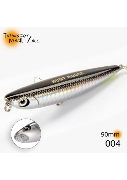 004-90MM Stili Hunthouse D02 Serçe Kalem Yüzey Balıkçılık Cazibesi Topwater Stickbaits G Üst Yürüteçler Pesca Bas Mücadelesi LW519 (Yurt Dışından)