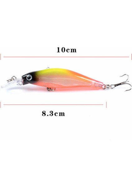 No.9 Tarzı 1 Adet Yüzer Lazer Minnow Balıkçılık Lures 8.3cm 6.2g Wobbler Crankbait Mücadele 3D Gözler Sert Plastik Yem Bas Pike Sazan Balıkçılık (Yurt Dışından)