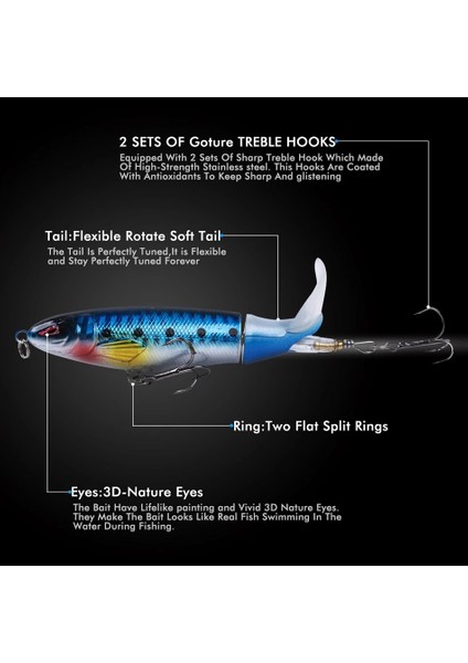 17G 02 Tarzı Goture Whopper Popper 10CMCMCM Topwater Balık Tutma Cazibesi Blowups Turna Yemleri Dönen Kuyruk Olta Takımı Crankbait Wobblers (Yurt Dışından) modelleri