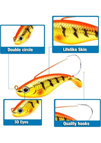 No.4 Tarzı 1 Adet Vıb Balıkçılık Cazibesi 8.5cg Anti Çim Balıkçılık Wobbler Isca Yapay Yem Sert Lures Lazer Vücut Gerçekçi Balık Takımı (Yurt Dışından) indirimleri