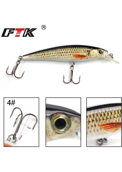 NO.381 Tarzı 12G Yüzen Swimbait Sert Yem Minnow Balıkçılık Cazibesi 10CM 3D Göz Jerkbait Wobblers Balıkçılık Için Crankbaits Seğirme Sert Cazibesi (Yurt Dışından) fırsatları